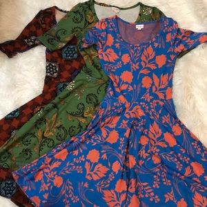 3 Lularoe dresses- Small